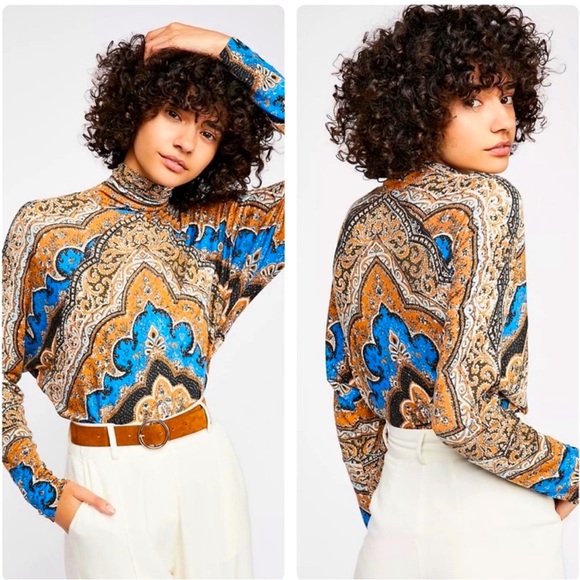 Free People Eclipse combo chase me stylish colorful top/blouse - Picture 1 of 16